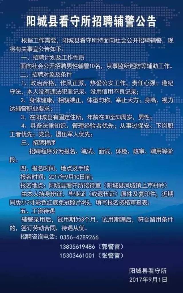 阳城镇最新招聘信息汇总