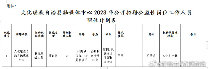 大化瑶族自治县自然资源和规划局最新招聘信息公告